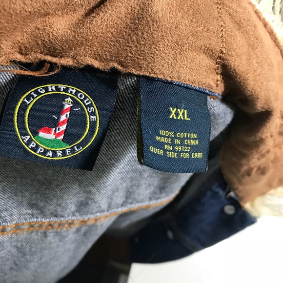 A3❄️Lighthouse jean jacket some Suede - Picture 8 of 8